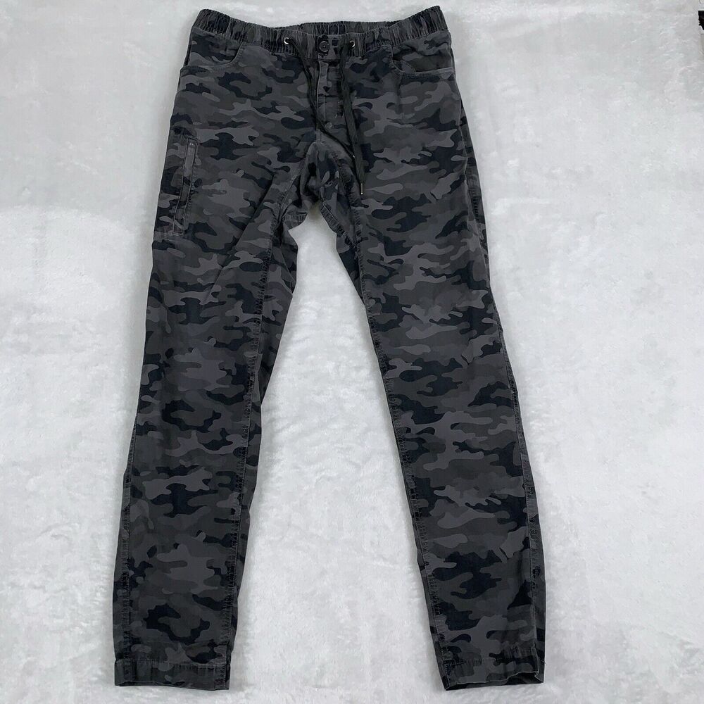 BYLT Weekender Pants Gray Cargo Camouflage Ripstop Stretch Jogger Size XL
